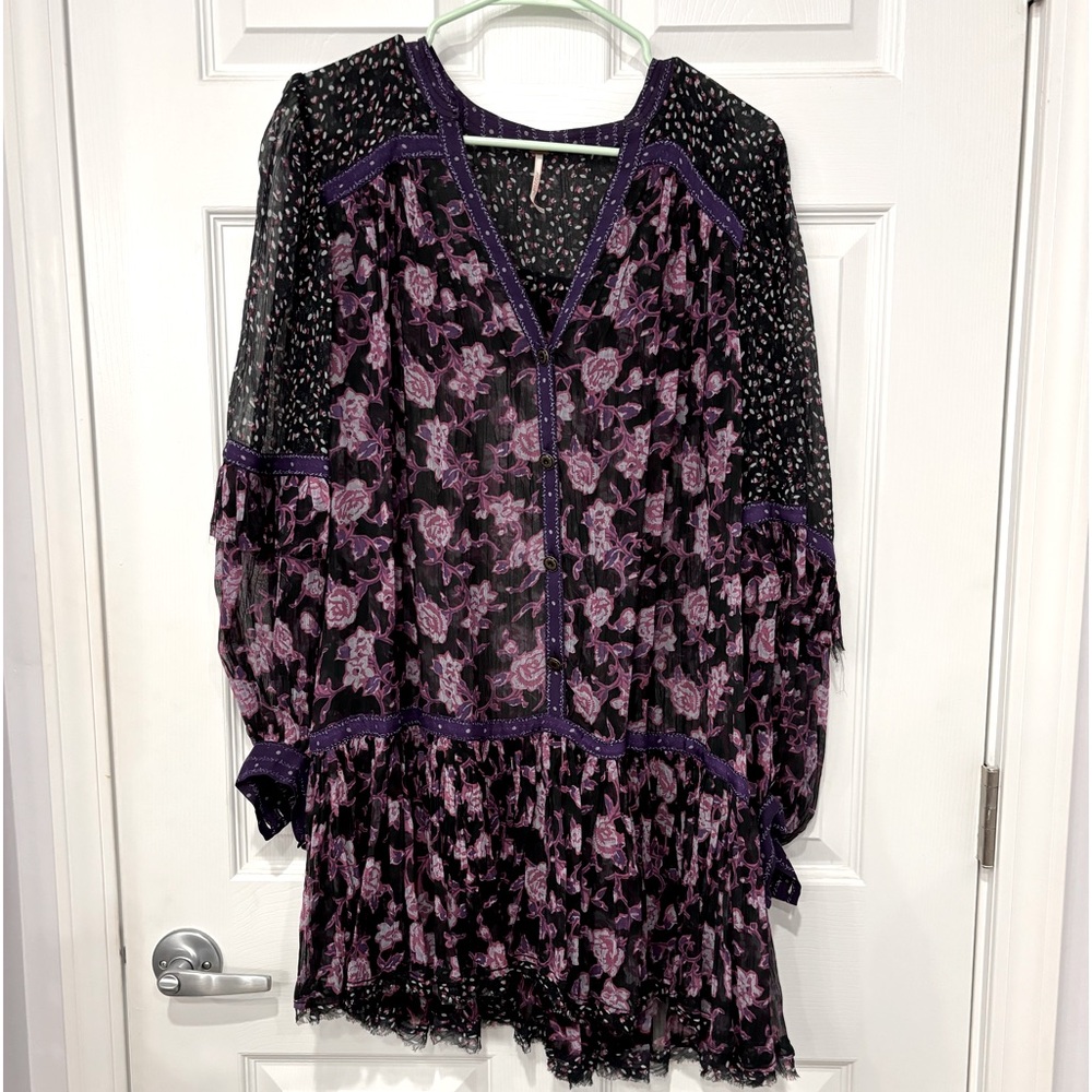 Free People Rosebud Print Mix Mini Dress. Size, XS.
